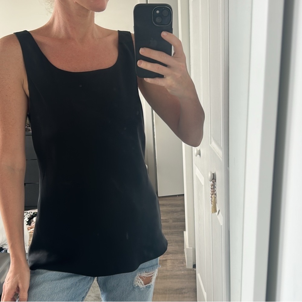 Lafayette 148 New York Double Layer Silk Tank 6